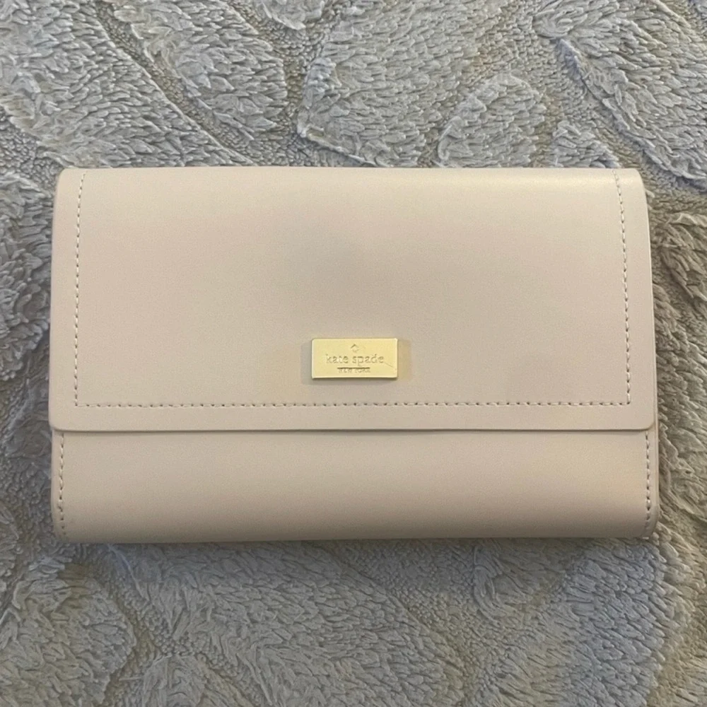 Kate Spade Winnie Wallet on Chain Arbour Hil Blush Pink Leather
